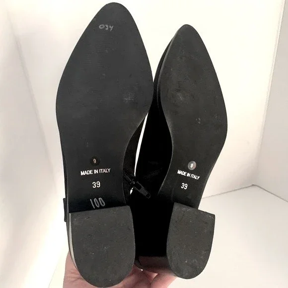 Avellini genuine suede Made in Italy ankle boots block heeled booties 39 size 9 - Picture 8 of 9